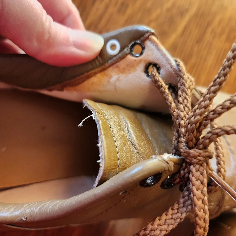 P. W. Minor Orthopedic Beige Lace Up Wedge Heel Comfort Shoe‎ 8 Wide Inserts